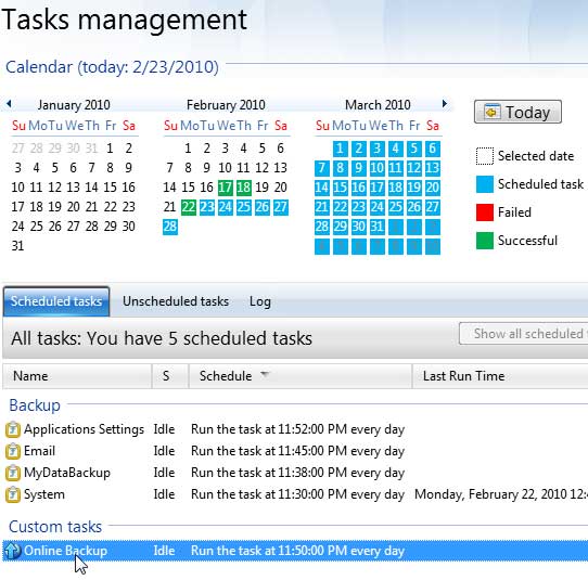The Tasks Management Console