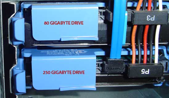 A 250 Gigabyte Drive is Installed